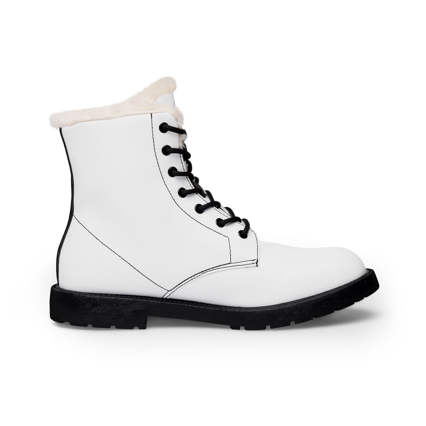 Men's Fur-Lined Leather Boots — Insulated Winter Work Boots with Bluestray Logo