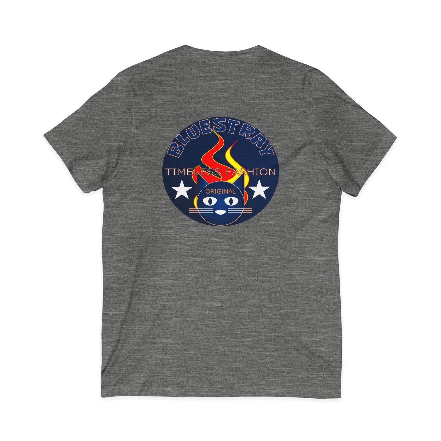 Time Station Equestrian Bluestray Cat V-Neck Tee
