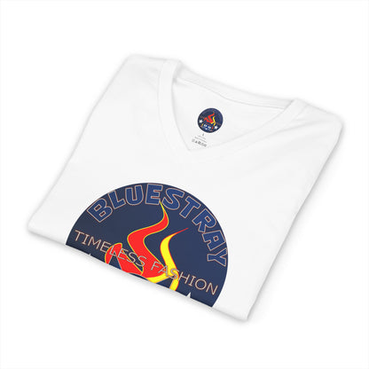 Time Station Equestrian Bluestray Cat V-Neck Tee