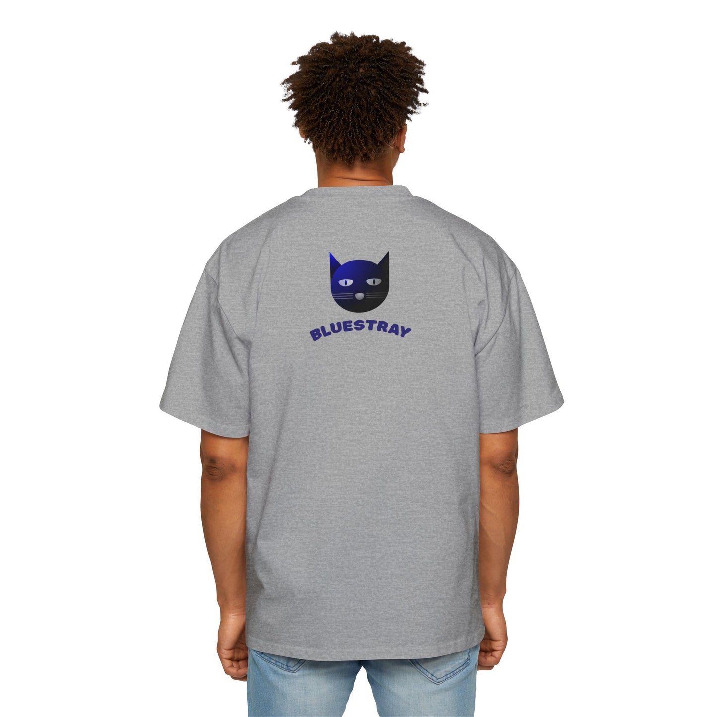 Bluestray Cat Tee — Graphic Men's Oversized T-Shirt