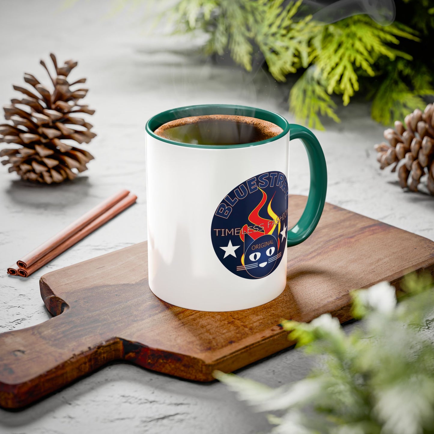 Bluestray Cat Logo Mug — Colorful 11oz/15oz Ceramic Coffee Cup