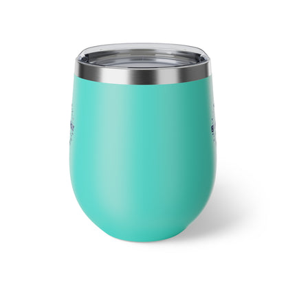 12oz Insulated Copper Tumbler — Vacuum Wine Cup with Leak-Resistant Lid (Bluestray Logo)