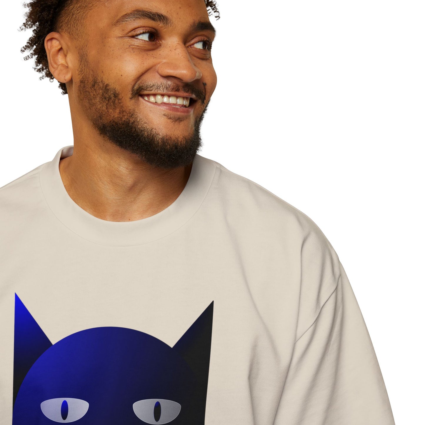 Bluestray Cat Tee — Graphic Men's Oversized T-Shirt