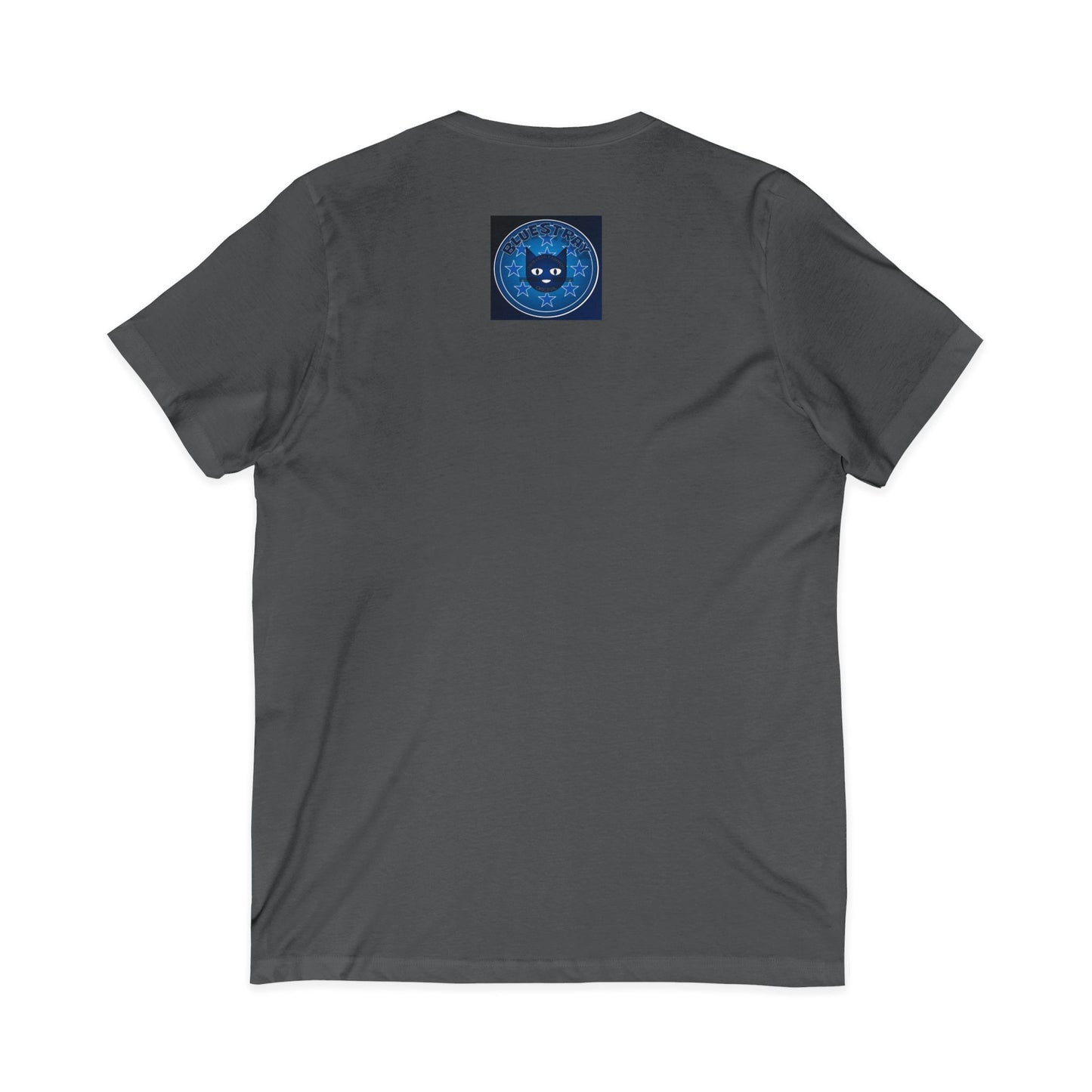 Bluestray Cat V-Neck Tee — Retro Night Sky Cat Graphic Shirt