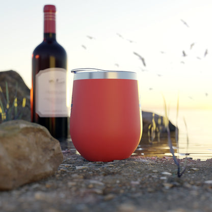 12oz Insulated Copper Tumbler — Vacuum Wine Cup with Leak-Resistant Lid (Bluestray Logo)