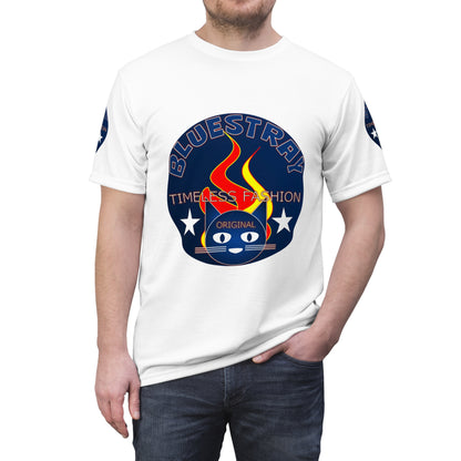 Bluestray Cat Flame Logo Tee — Vintage Timeless Fashion Graphic T-Shirt