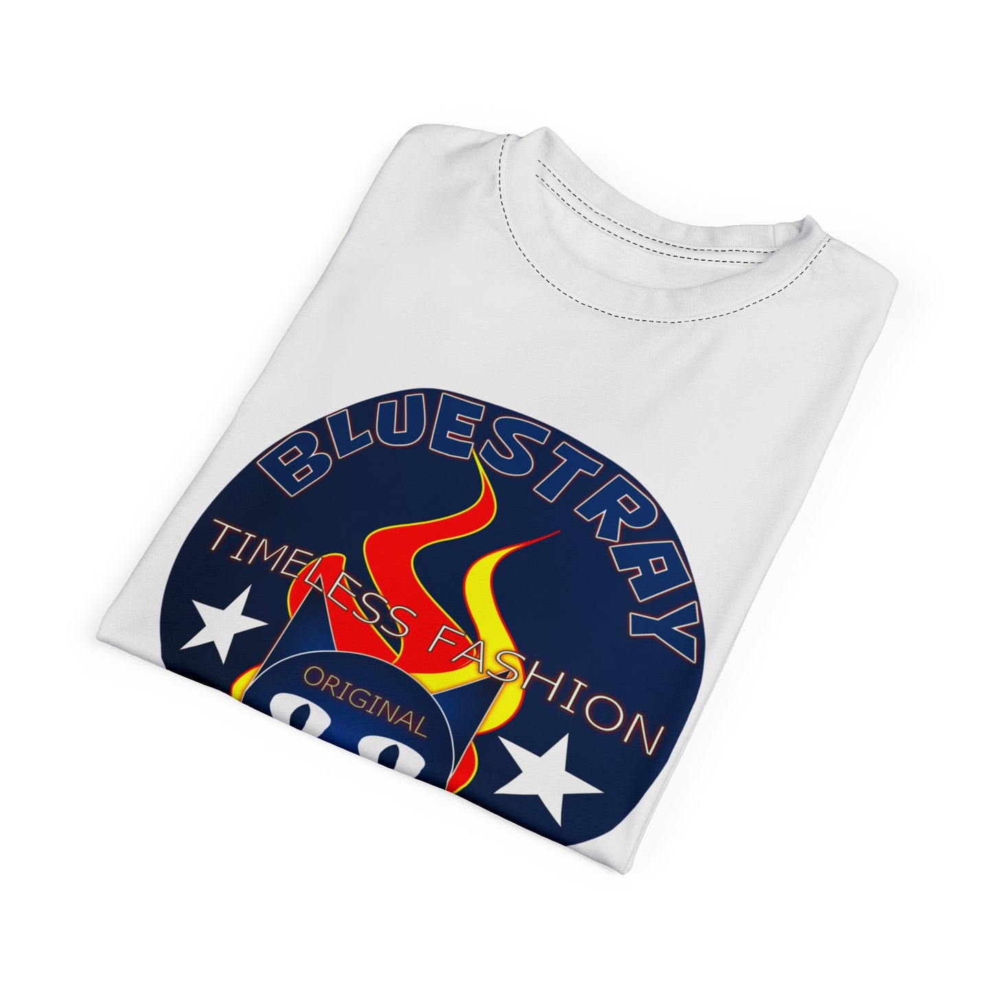 Bluestray Cat Flame Logo Tee — Vintage Timeless Fashion Graphic T-Shirt