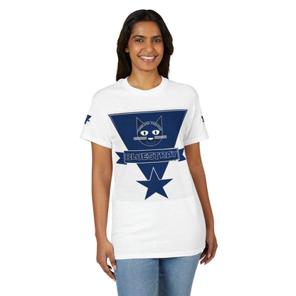 Bluestray Cat Graphic T-Shirt — Retro Star Logo Tee