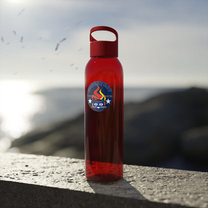 Sky Water Bottle — Clear Reusable Bottle with Nautical Bluestray Logo