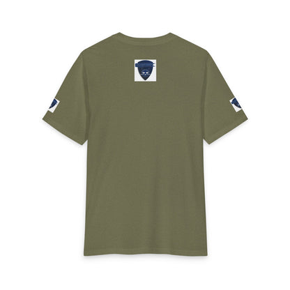 Bluestray Cat Shield T-Shirt — Retro Navy Crest Tee
