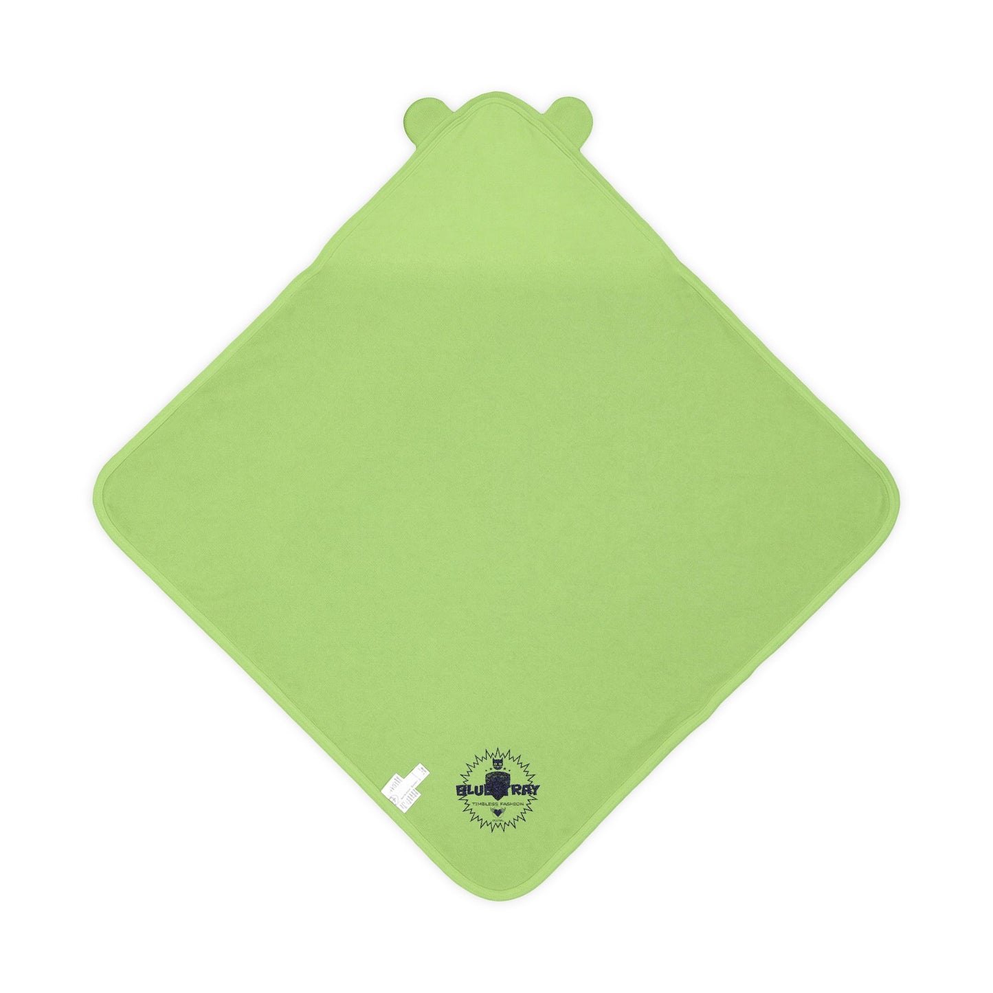Embroidered Baby Hooded Bluestray Towel with Bear Ears — Soft Terry Hooded Bath Wrap