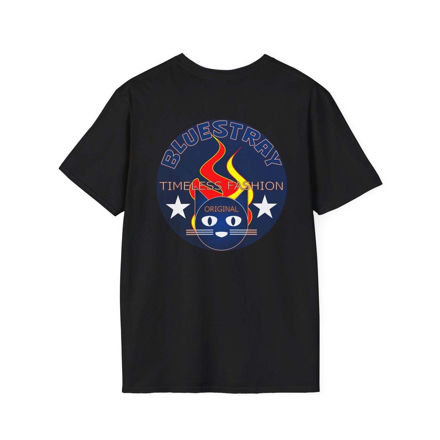 Bluestray 'Timeless Fashion' Graphic T-Shirt — Retro Flame Logo Tee