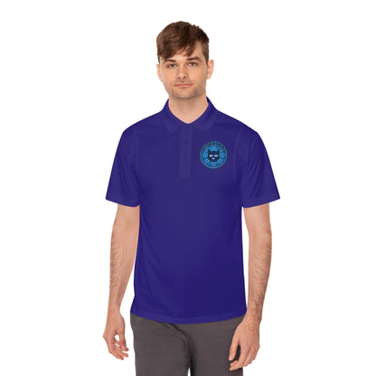 Men's Polo Shirt — Bluestray Galaxy Cat Logo Athletic Golf Shirt