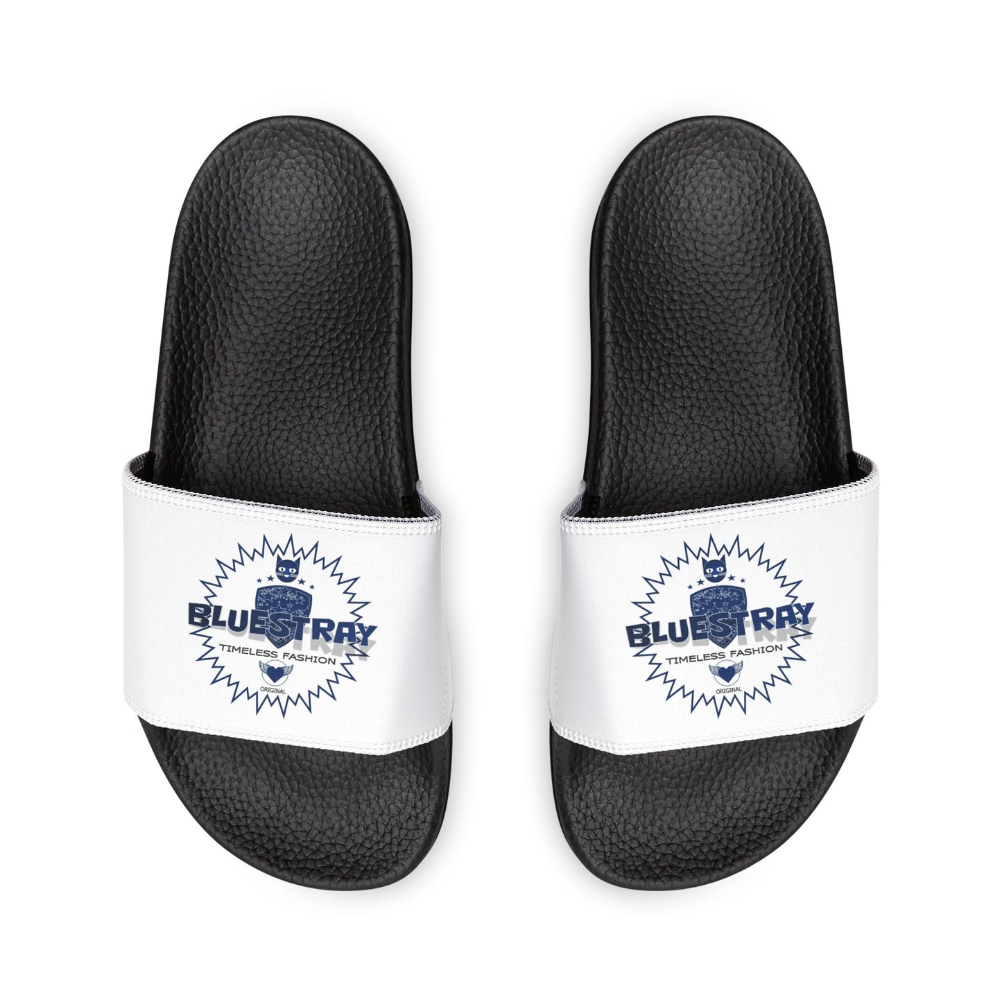 Men's Slide Sandals — Removable Strap Casual Pool & Beach Slides with Bluestray Logo
