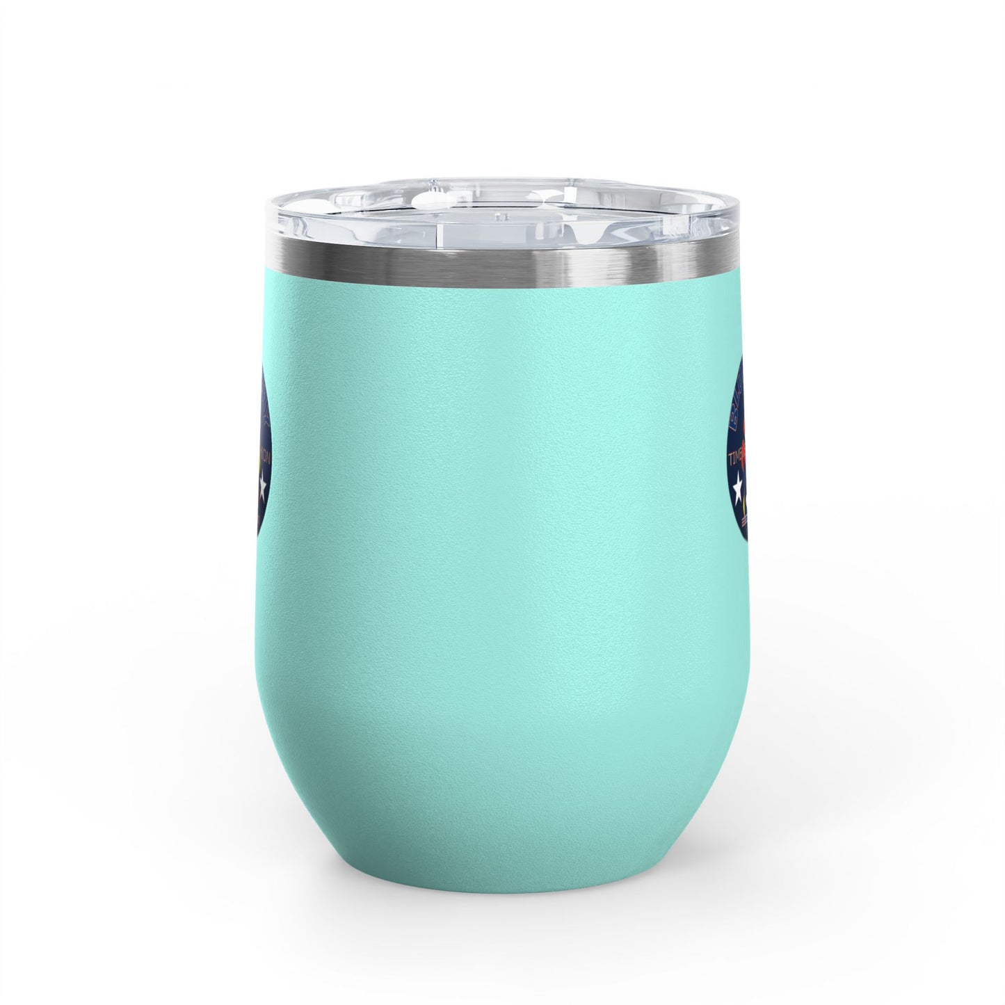 12oz Wine Tumbler — Fire & Flag Bluestray Logo Stainless Insulated Wine Cup many Colors