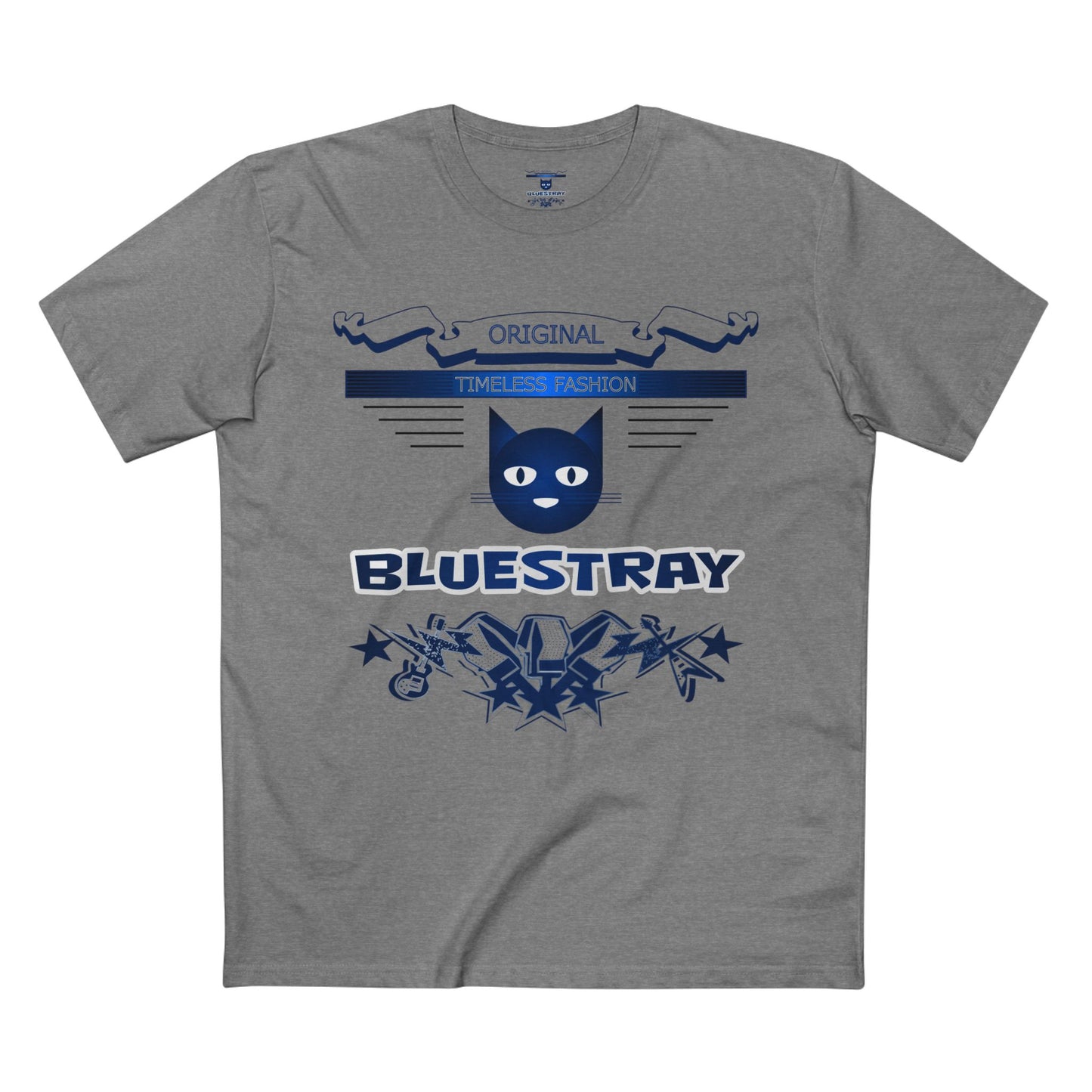 Bluestray Graphic Tee — Retro Cat Logo T-Shirt