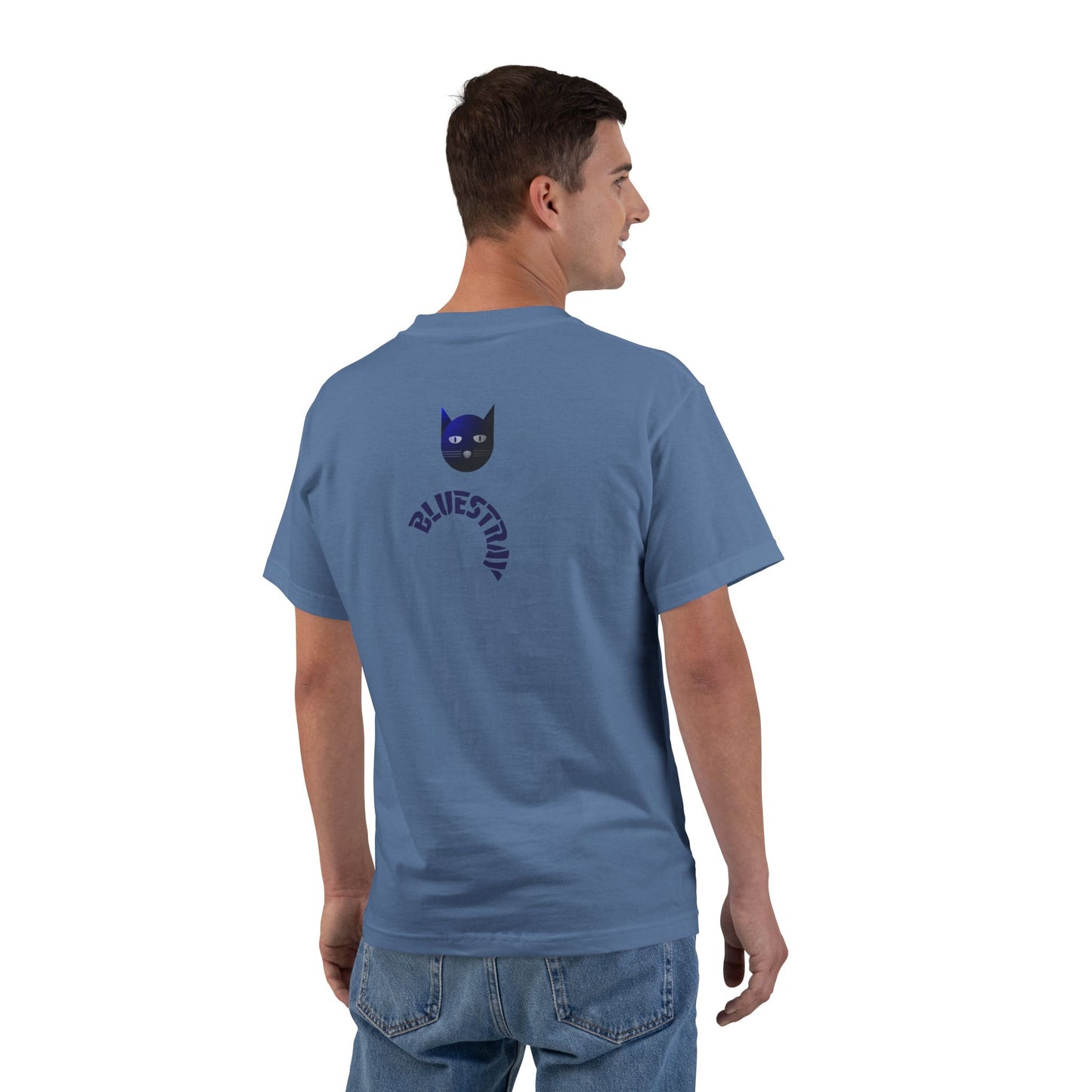 Bluestray Cat Graphic T-Shirt — 'BluesTown' Fashion Tee