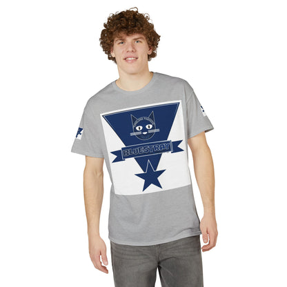 Bluestray Cat Graphic T-Shirt — Retro Star Logo Tee