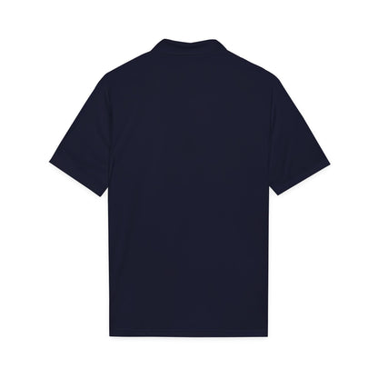 Embroidered Bluestray Cat Patch Polo Shirt — Cute Cat Logo Performance Golf Polo