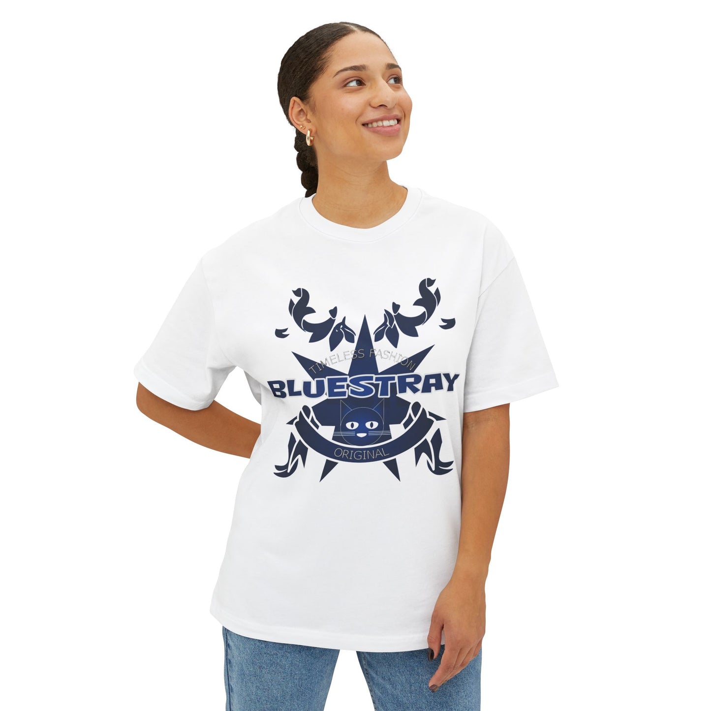 Bluestray Crab Graphic Tee — Oversized Boxy T‑Shirt