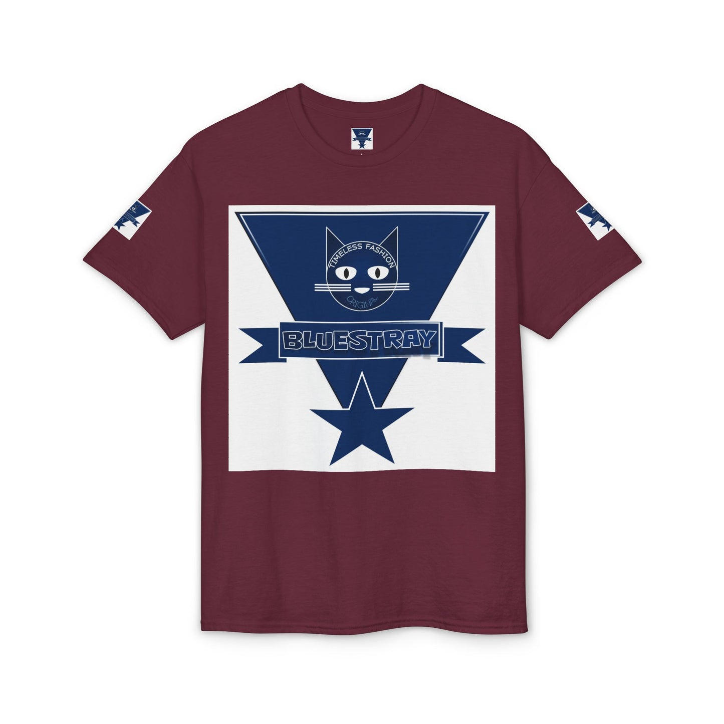 Bluestray Cat Graphic T-Shirt — Retro Star Logo Tee