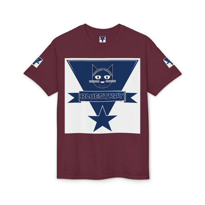 Bluestray Cat Graphic T-Shirt — Retro Star Logo Tee