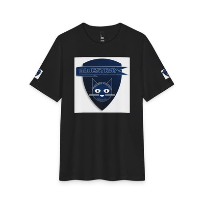 Bluestray Cat Shield T-Shirt — Retro Navy Crest Tee