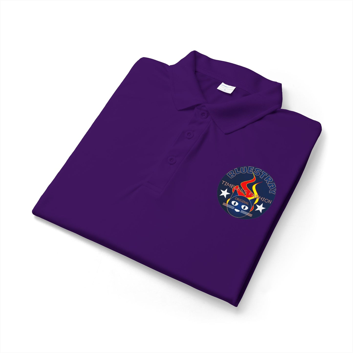 Embroidered Firefighter Patch Polo — Men’s Bluestray Performance Work Shirt