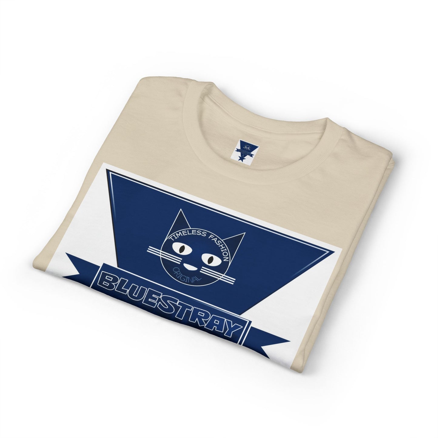 Bluestray Cat Graphic T-Shirt — Retro Star Logo Tee