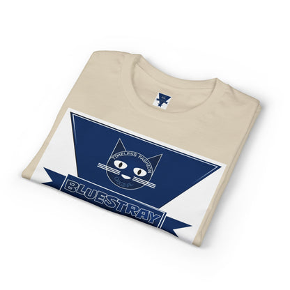 Bluestray Cat Graphic T-Shirt — Retro Star Logo Tee