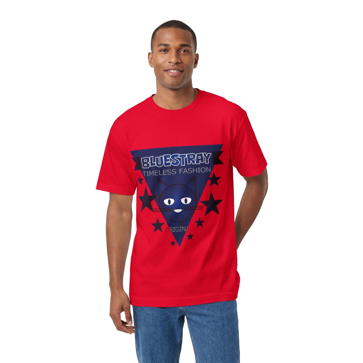 Bluestray Timeless Fashion Tee — Vintage Cat Triangle Logo T‑Shirt