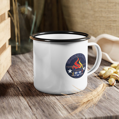 Enamel Camp Cup — 'Bluestray' Campfire Logo Coffee Mug