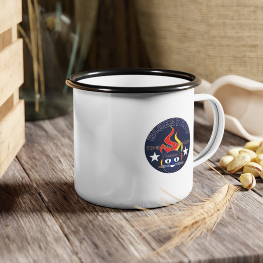 Enamel Camp Cup — 'Bluestray' Campfire Logo Coffee Mug