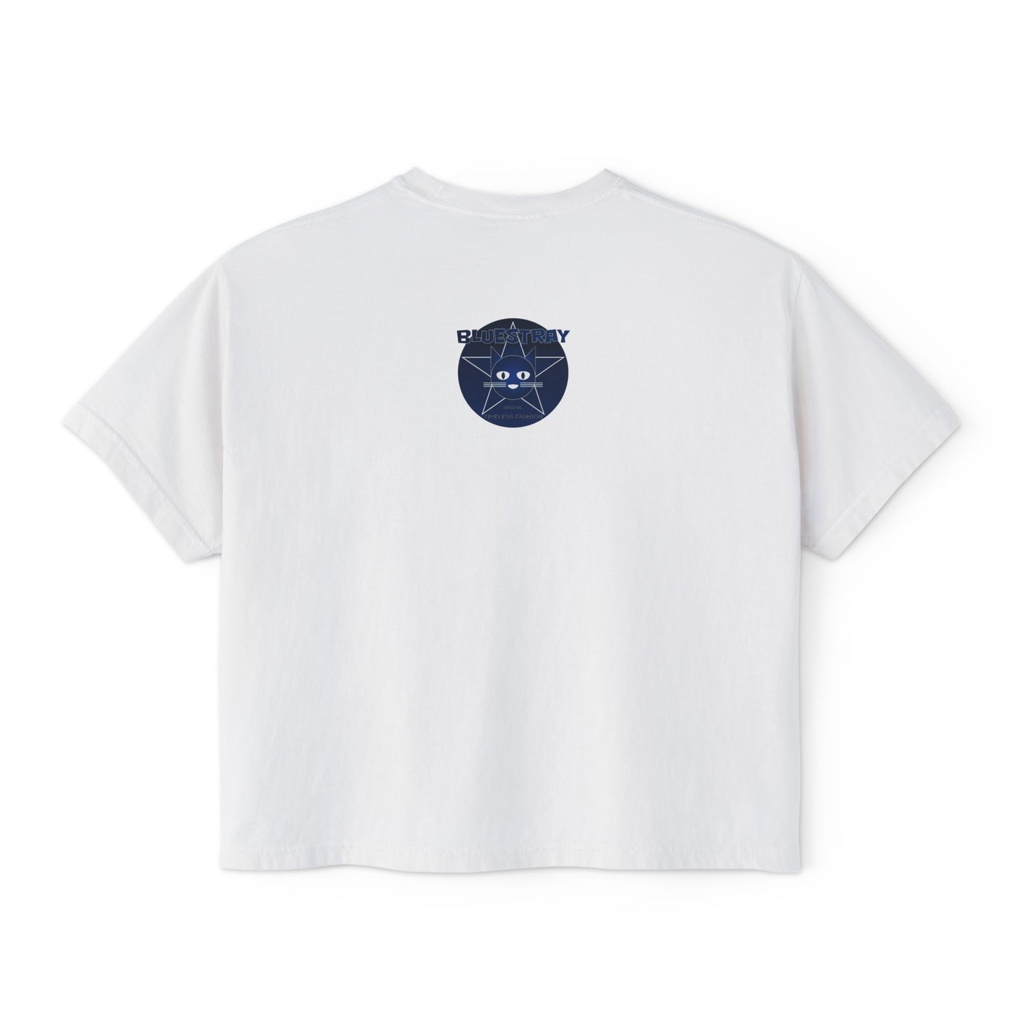 Bluestray Cat Graphic Tee — Women's Boxy Casual Top