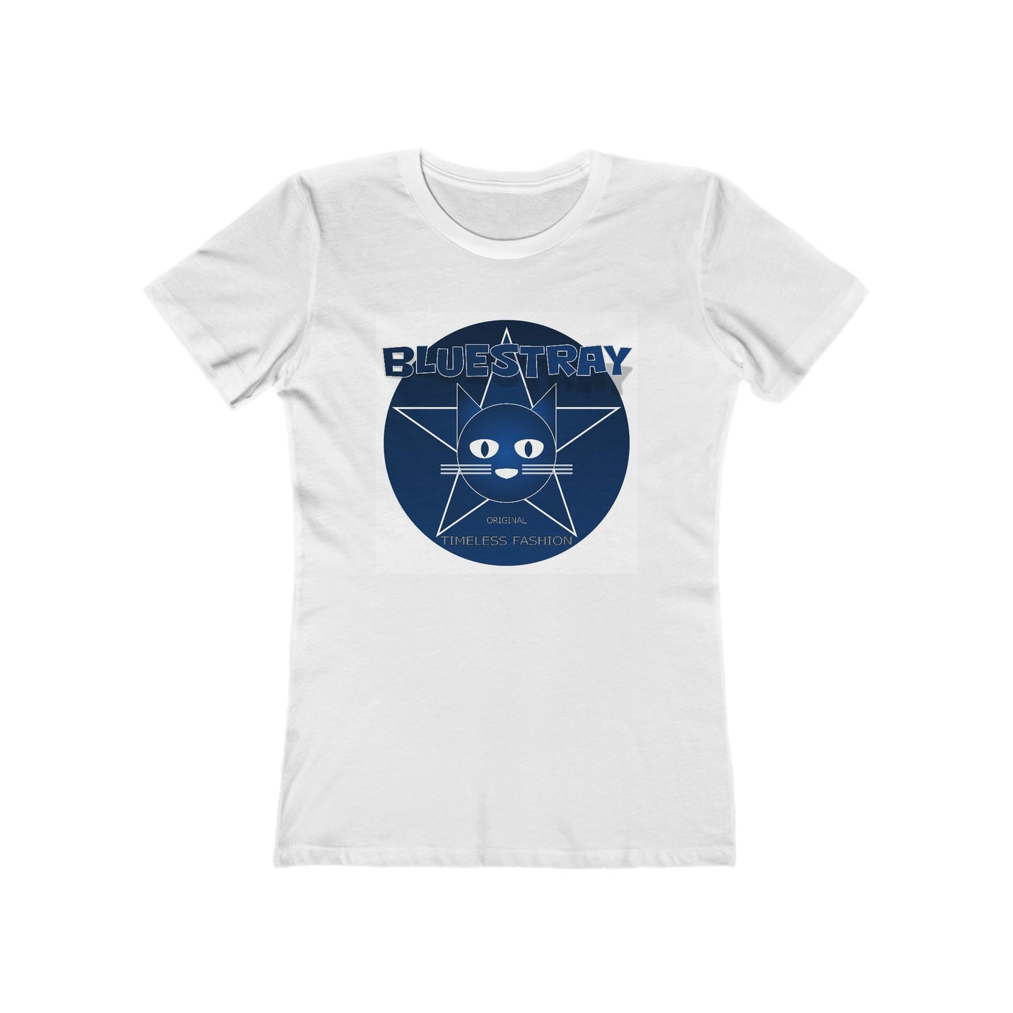 Cat Star Graphic Tee — "Bluestray" Women's Boyfriend T‑Shirt