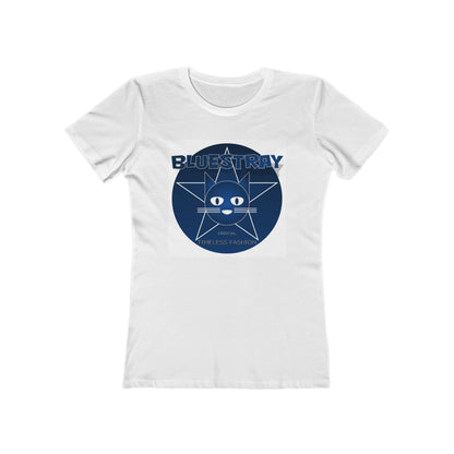 Cat Star Graphic Tee — "Bluestray" Women's Boyfriend T‑Shirt