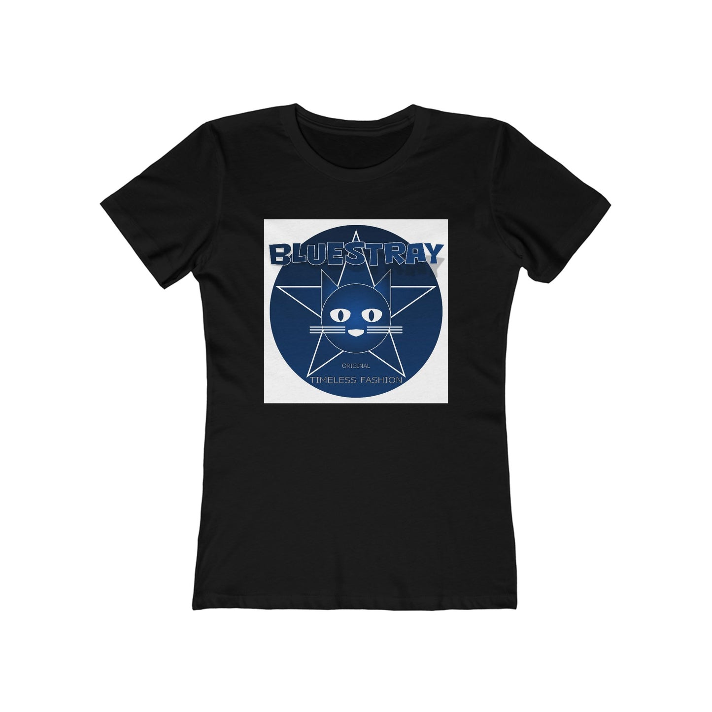 Cat Star Graphic Tee — "Bluestray" Women's Boyfriend T‑Shirt