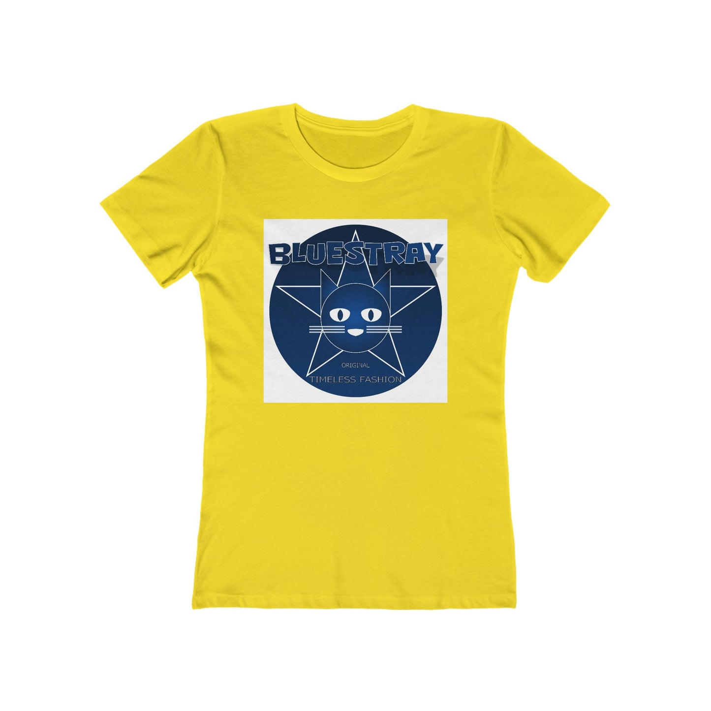 Cat Star Graphic Tee — "Bluestray" Women's Boyfriend T‑Shirt