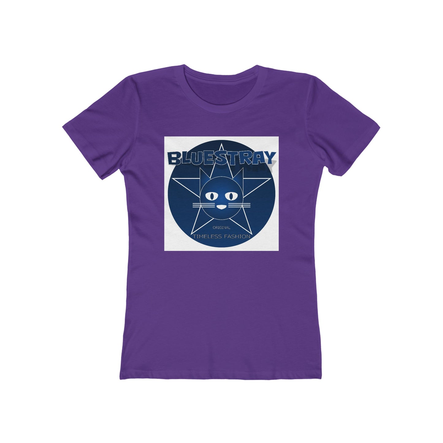 Cat Star Graphic Tee — "Bluestray" Women's Boyfriend T‑Shirt