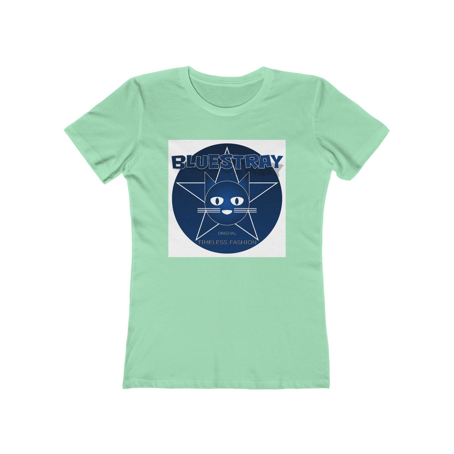 Cat Star Graphic Tee — "Bluestray" Women's Boyfriend T‑Shirt