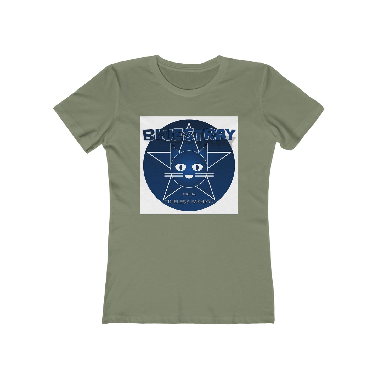 Cat Star Graphic Tee — "Bluestray" Women's Boyfriend T‑Shirt