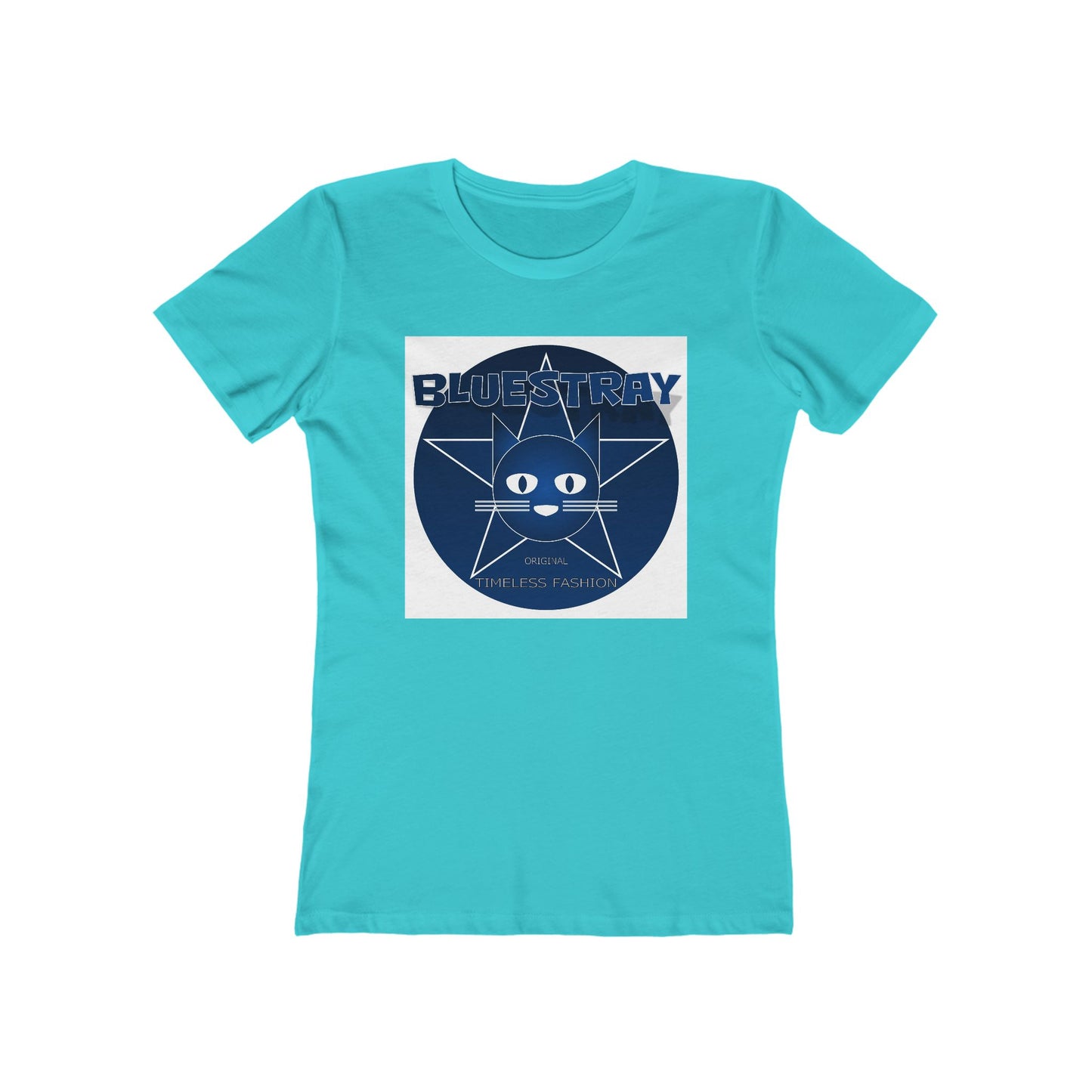 Cat Star Graphic Tee — "Bluestray" Women's Boyfriend T‑Shirt