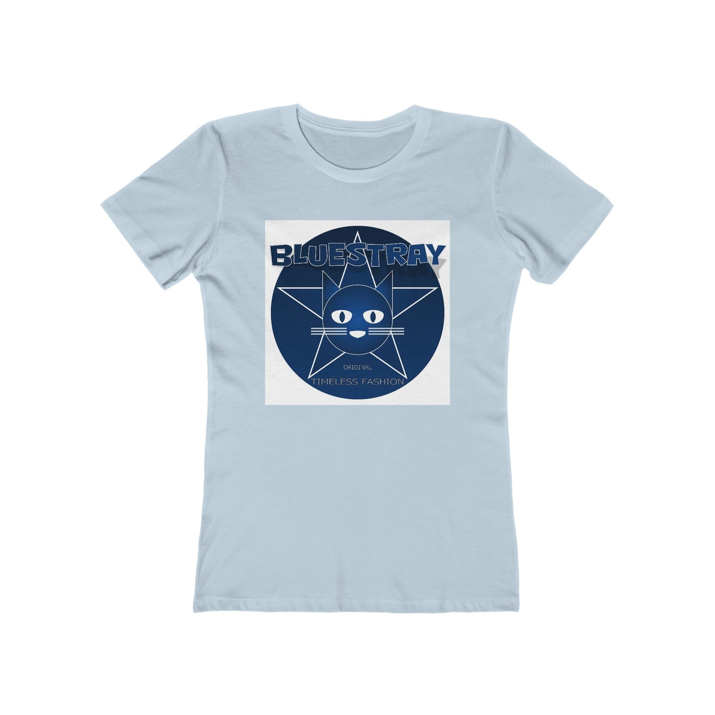 Cat Star Graphic Tee — "Bluestray" Women's Boyfriend T‑Shirt