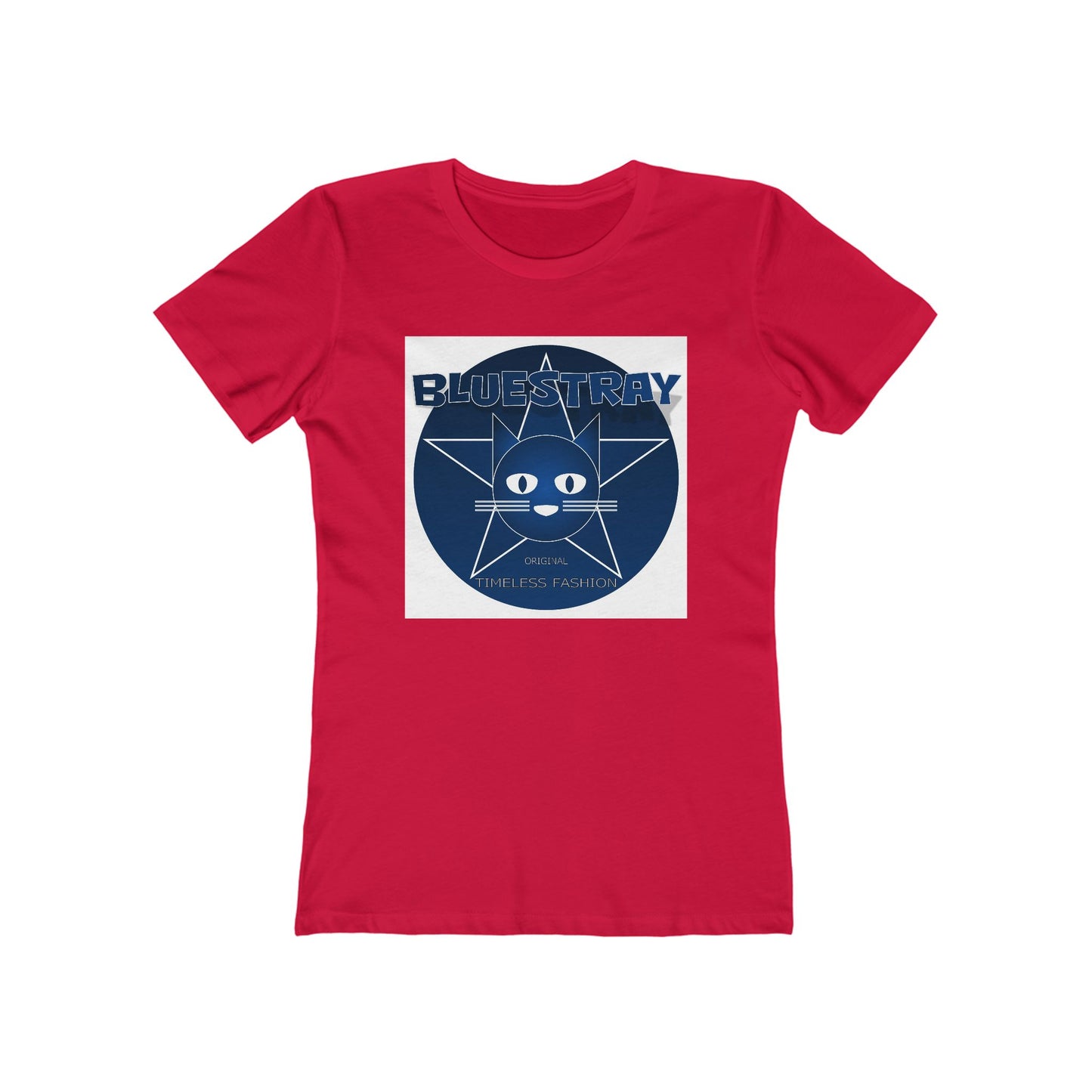 Cat Star Graphic Tee — "Bluestray" Women's Boyfriend T‑Shirt