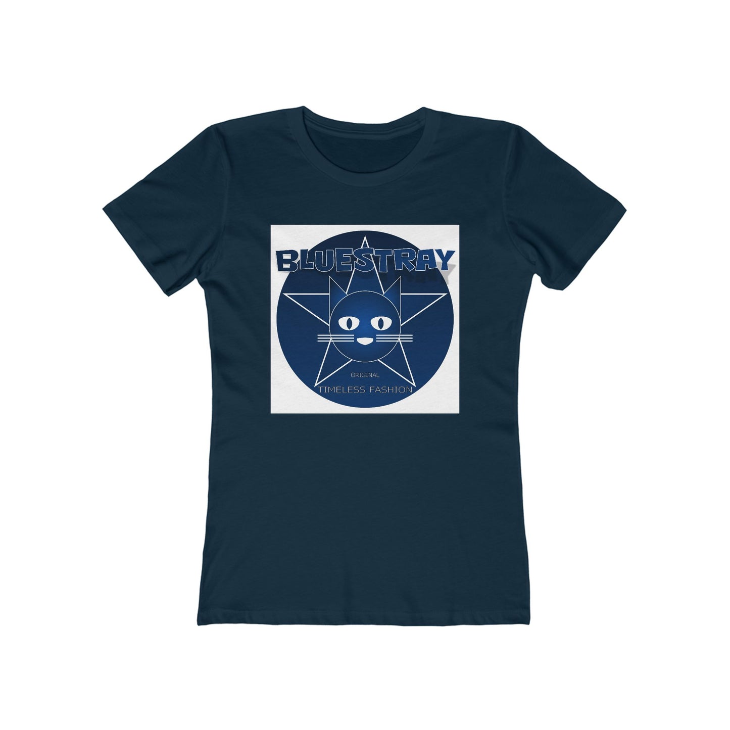 Cat Star Graphic Tee — "Bluestray" Women's Boyfriend T‑Shirt