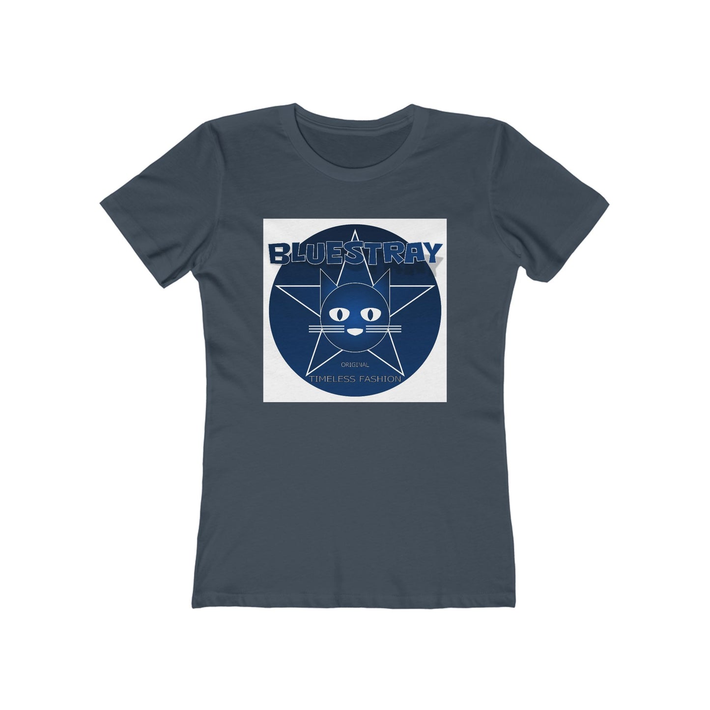 Cat Star Graphic Tee — "Bluestray" Women's Boyfriend T‑Shirt