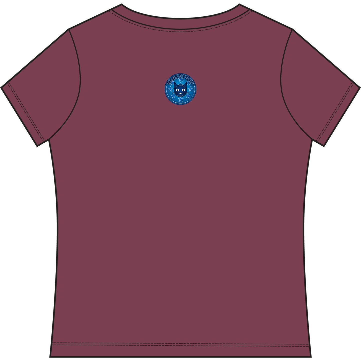Bluestray Cat V-Neck Tee — Women's Graphic T-Shirt