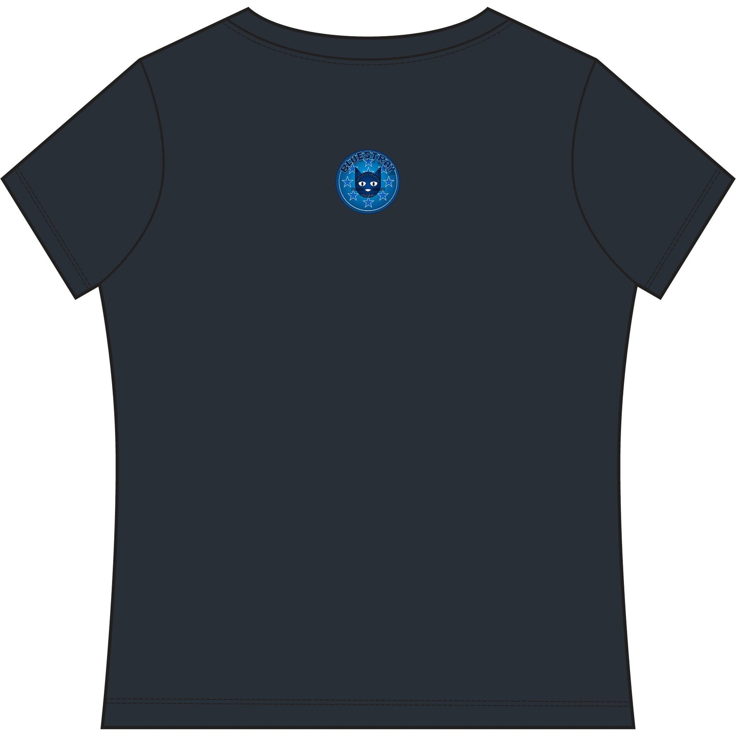 Bluestray Cat V-Neck Tee — Women's Graphic T-Shirt