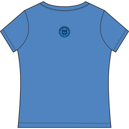 Bluestray Cat V-Neck Tee — Women's Graphic T-Shirt