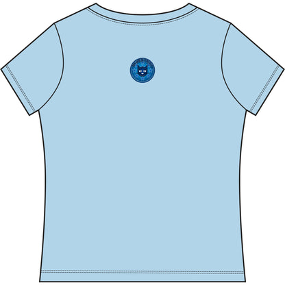 Bluestray Cat V-Neck Tee — Women's Graphic T-Shirt